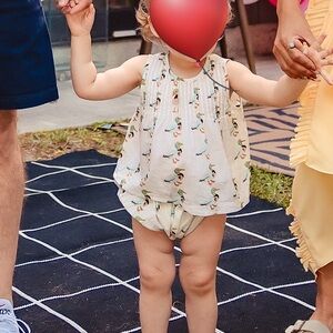 Pink Chicken New York Baby Romper